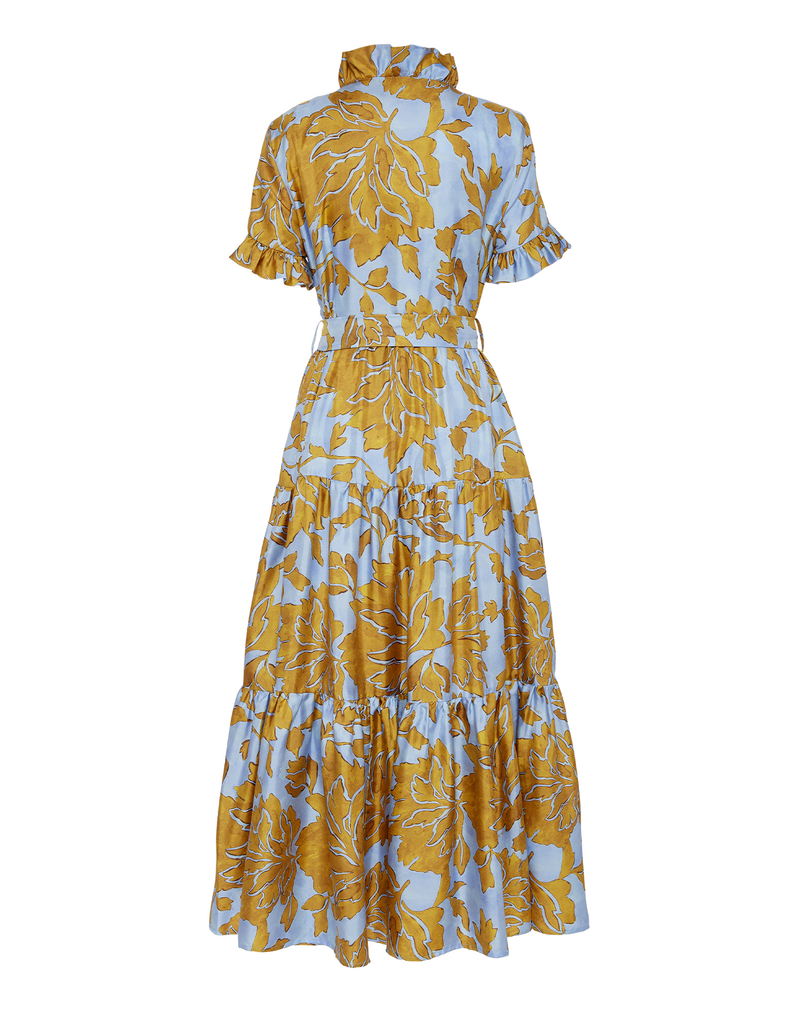 🌲Buy 2 Get 1 Free🌲Tangle Light Blue Floral Silk Dress