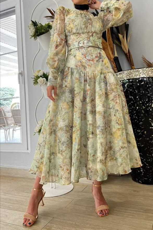 Romantic Art Midi Dress
