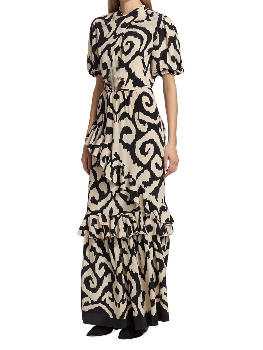 Print Ruffle Dress