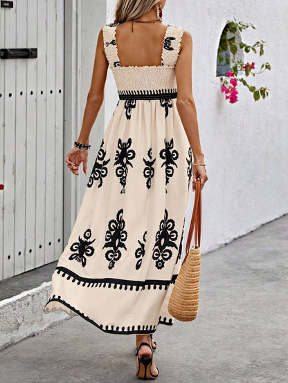 Apricot Sleeveless Strap Maxi Dress