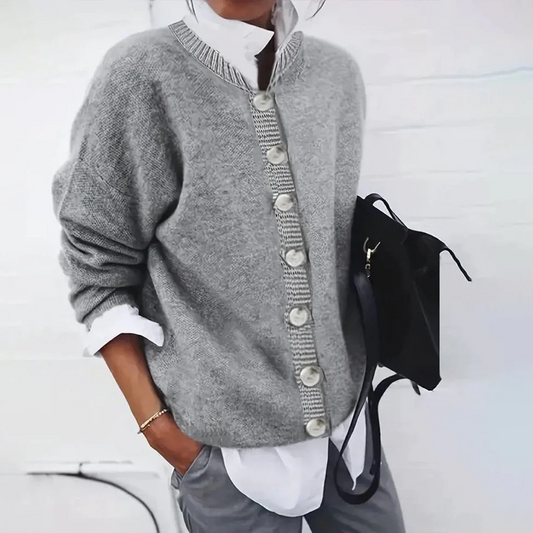 Unique Plain Grey Long Sleeve Sweater