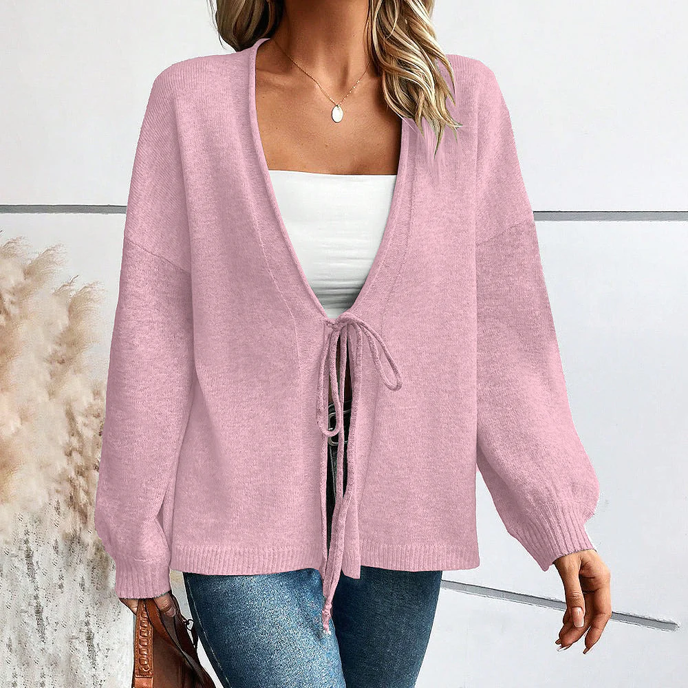 Chic Long Sleeve Plain Sweater