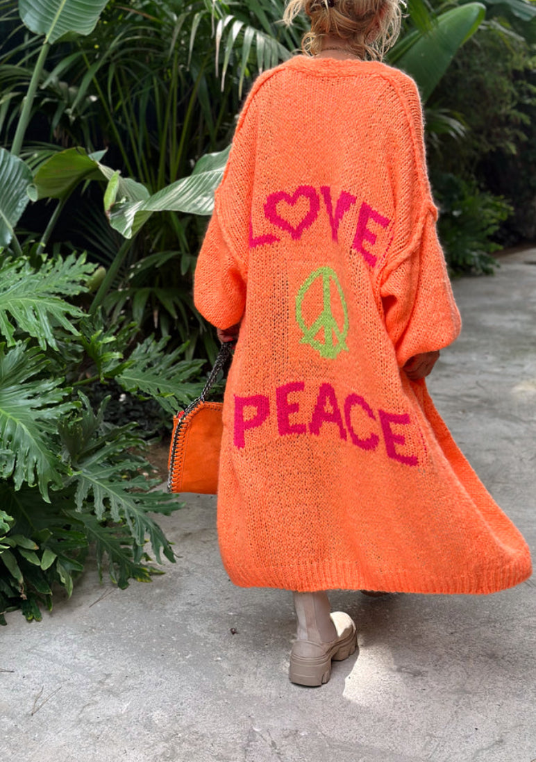 Peace Long Knit Cardigan