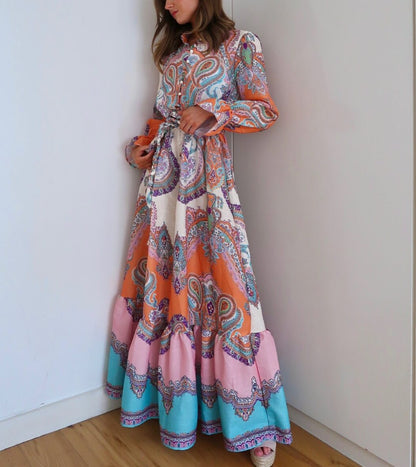 Sienna Paisley Print Maxi Dress