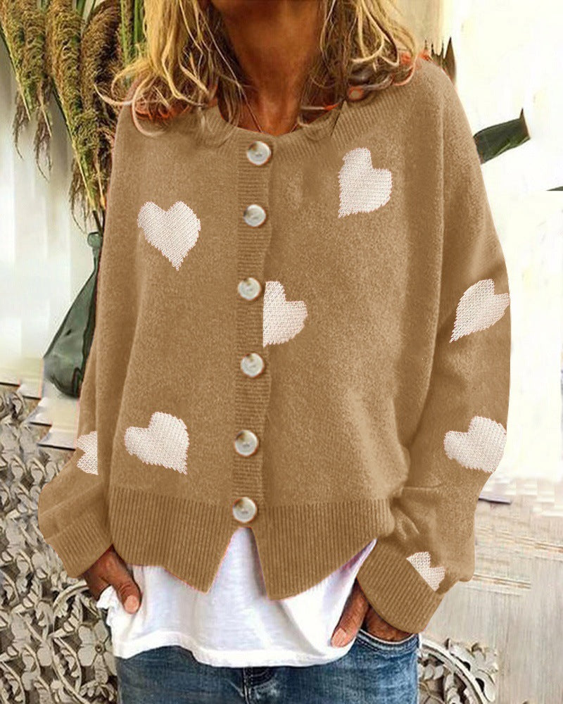 Heart Sweater Women's Cardigan