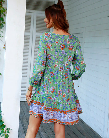 Bohemian Resort Style Mini Dress