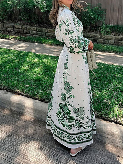 Forest Soul Off-White Maxi Dress