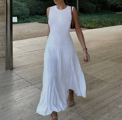 Classy Sleeveless Plain Maxi Dress