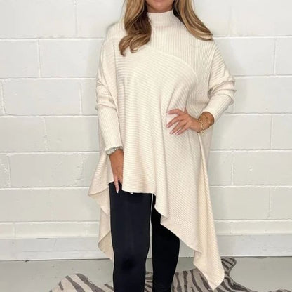 Solid color turtleneck long sleeve top