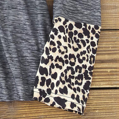 Leopard Patchwork Long Sleeve Top