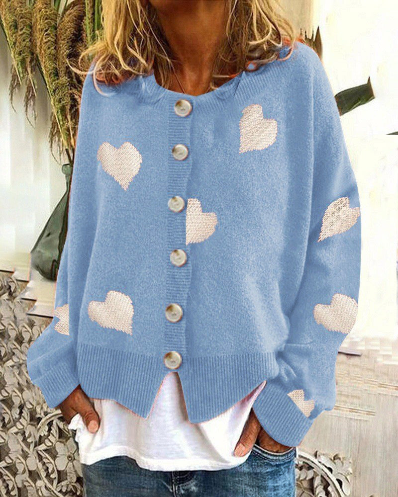 Heart Sweater Women's Cardigan