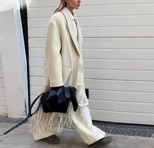 Plain Coat With Fringes[🎊Free Shipping]