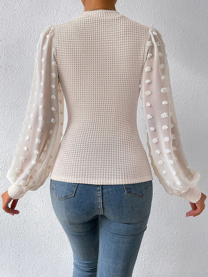 Chic Sleeve Round Neck Top