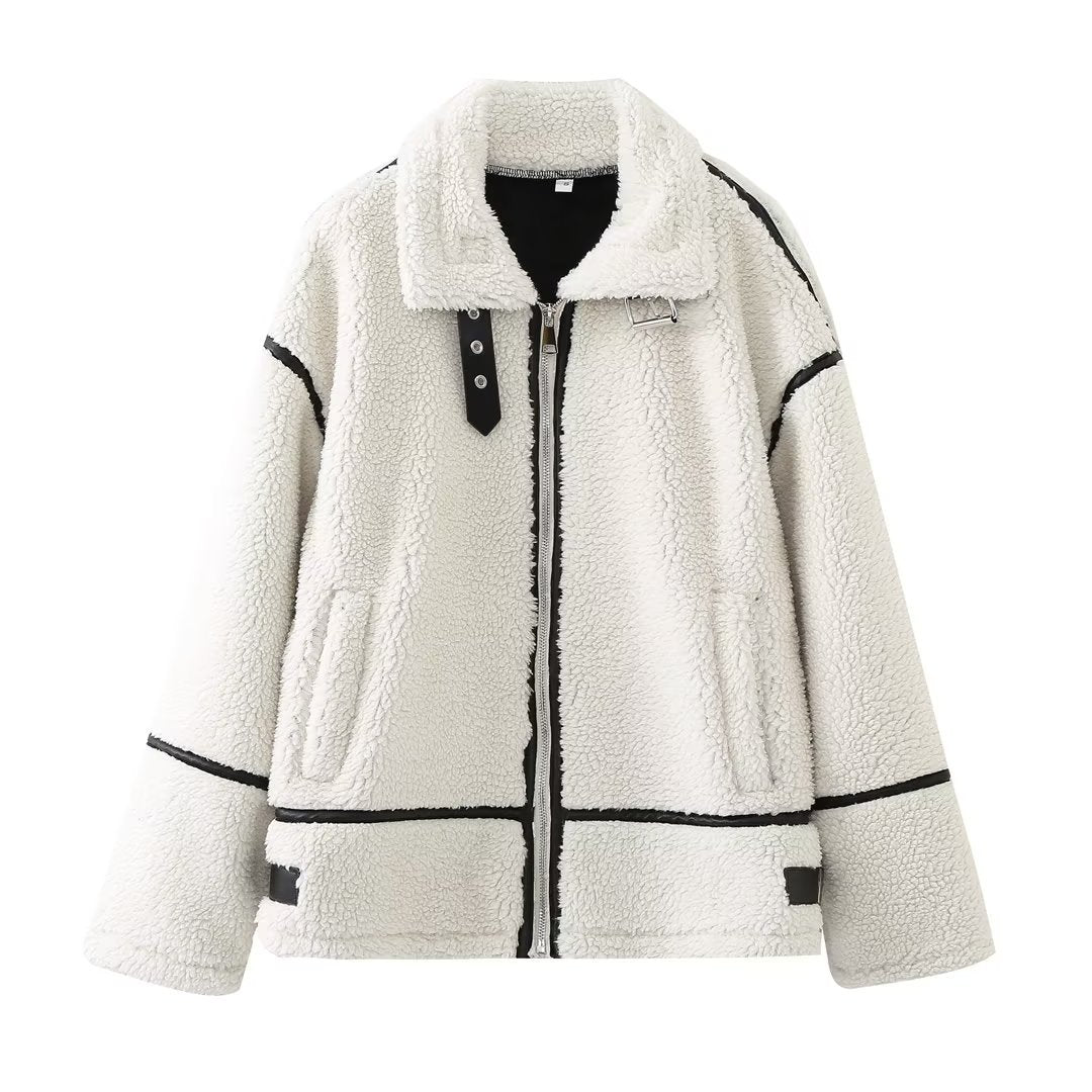 Lambswool Coat with Zipper