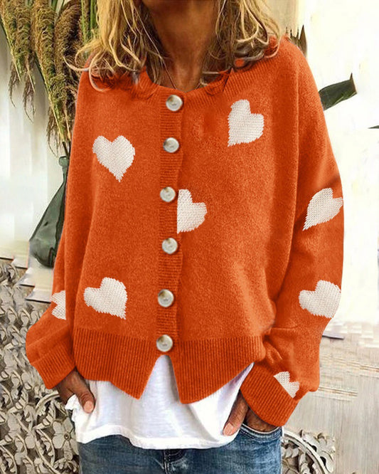 Heart Sweater Women's Cardigan