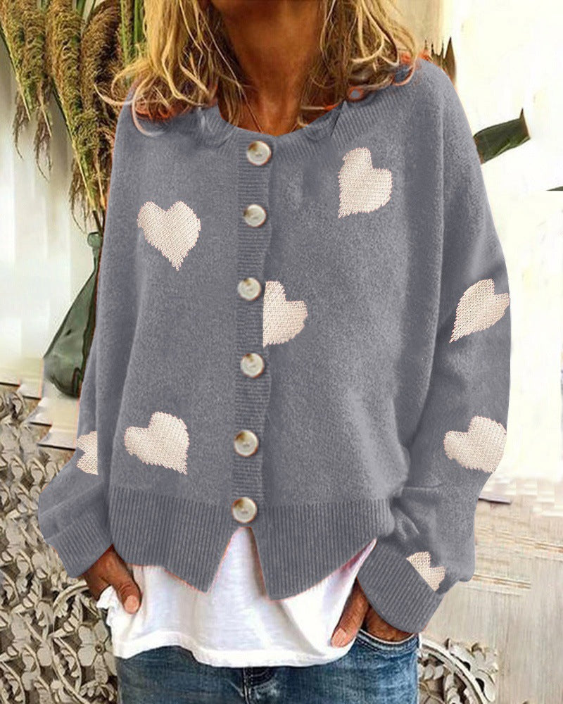 Heart Sweater Women's Cardigan