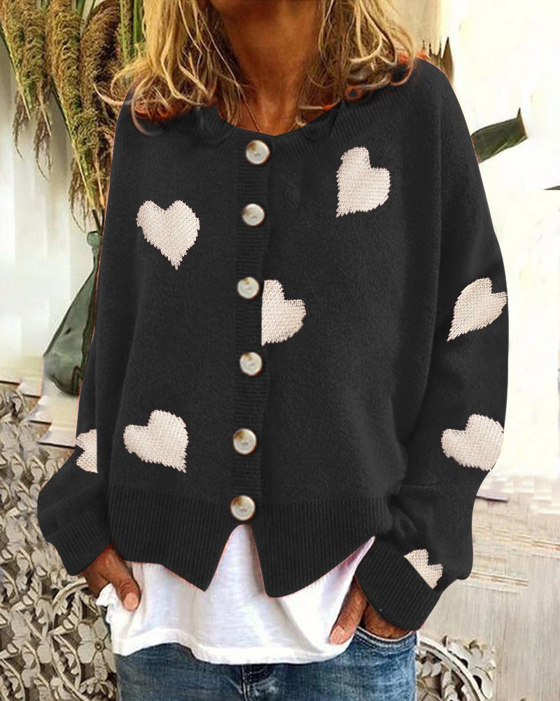 Heart Sweater Women's Cardigan