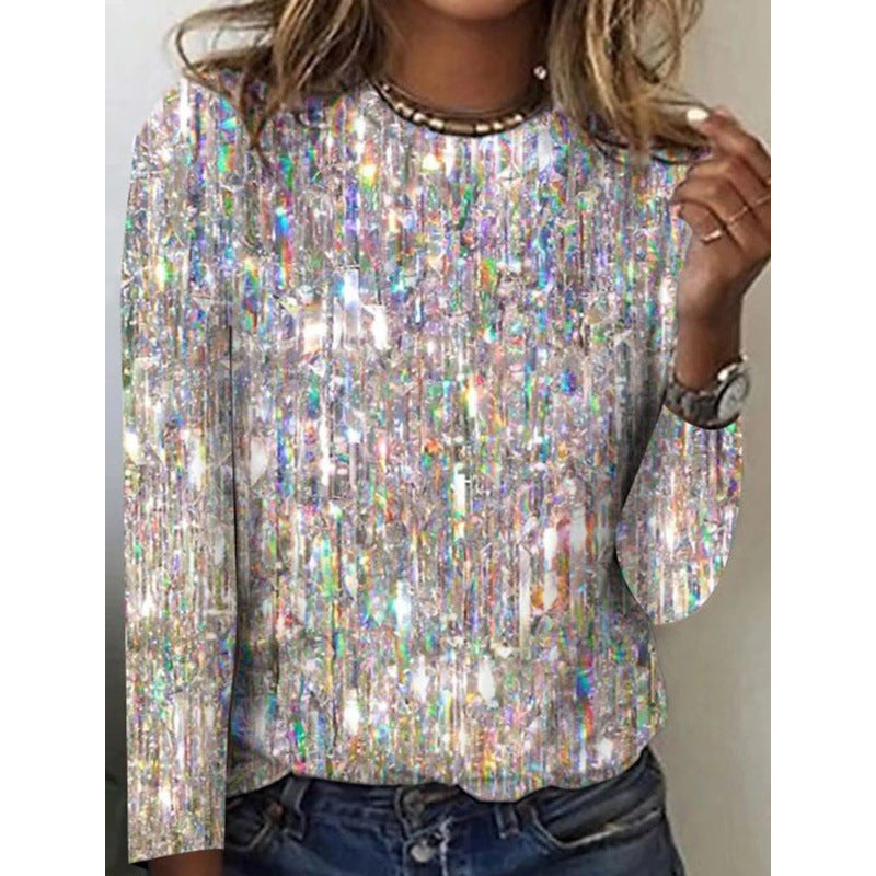 Holiday Sequined Long Sleeve T-shirt