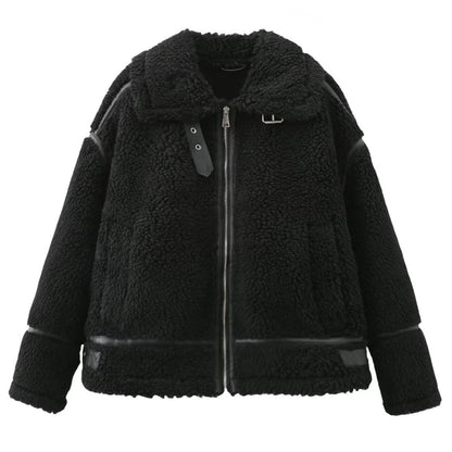 Lambswool Coat with Zipper