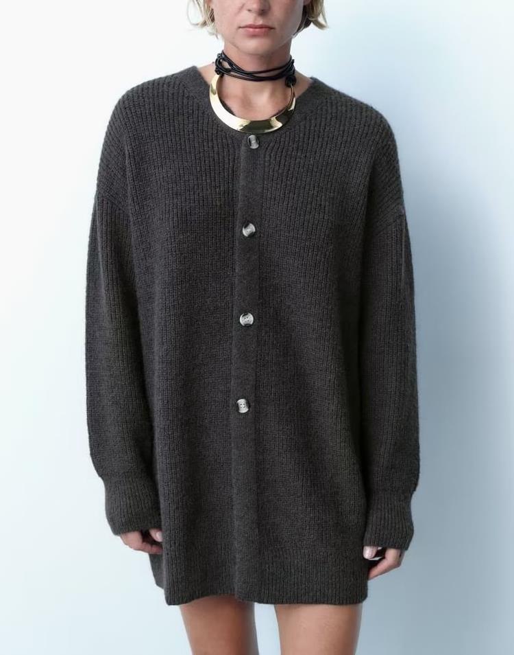 Single Breasted Sweater Cardigan