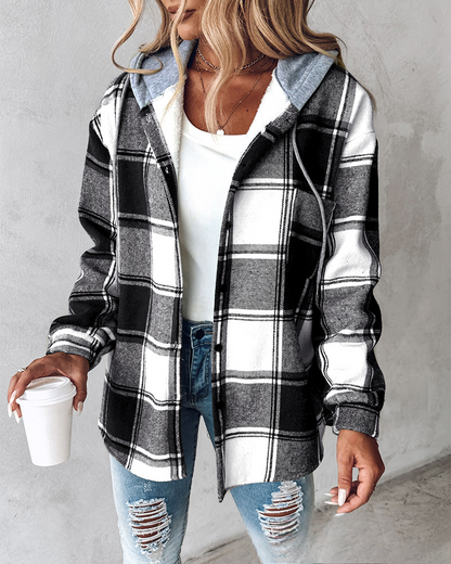 Trendy Print Hoodie Outerwear