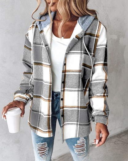 Trendy Print Hoodie Outerwear