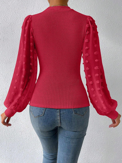 Chic Sleeve Round Neck Top