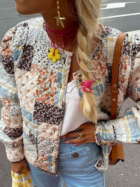 Printed Loose Thin Cotton Jacket