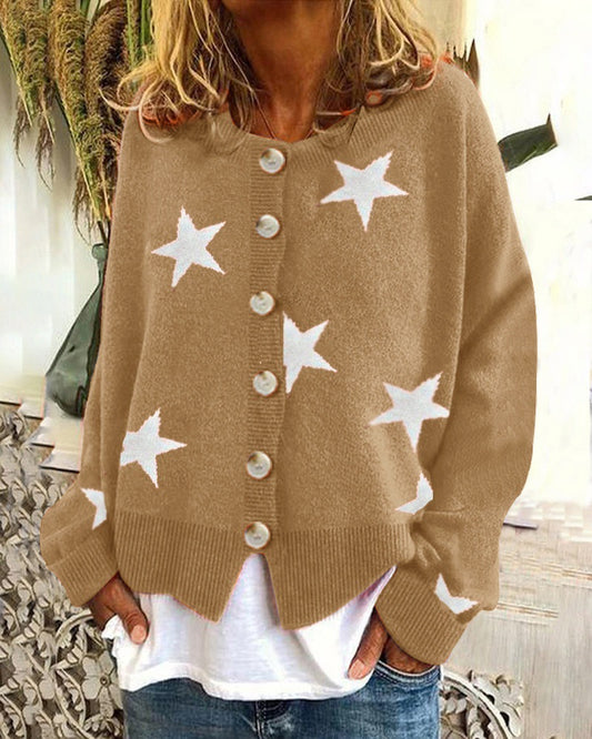 Women's Star Sweater Cardigan