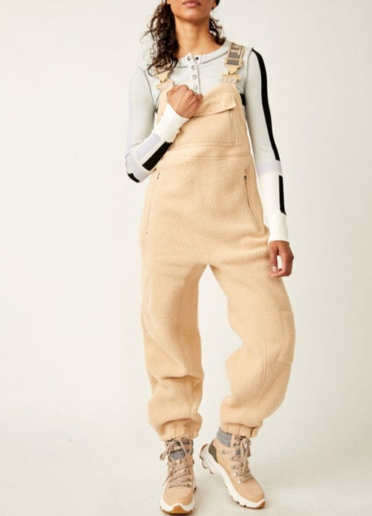 Fleece Warm Overalls Jumpsuits with Pockets