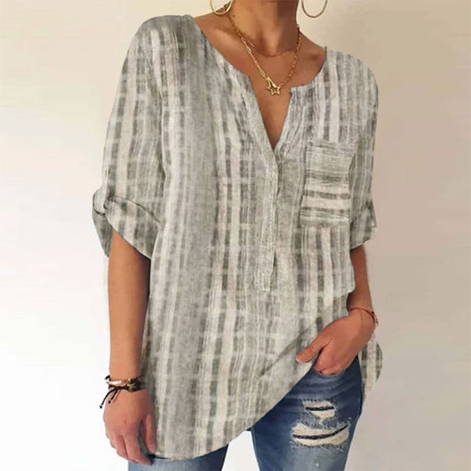 Casual Grey Print Top