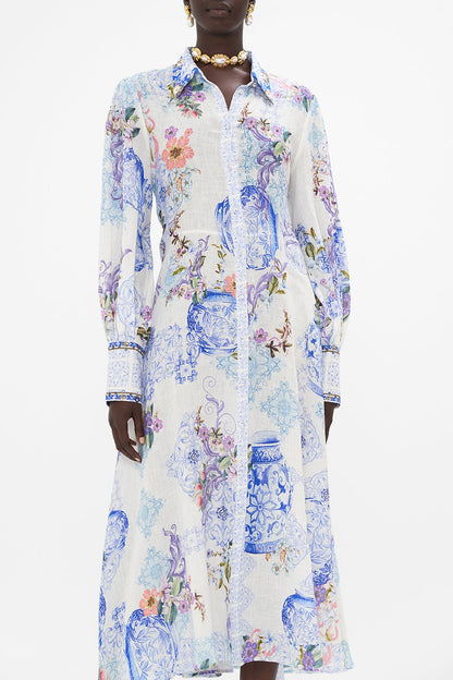Waist Tie Shirt Dress