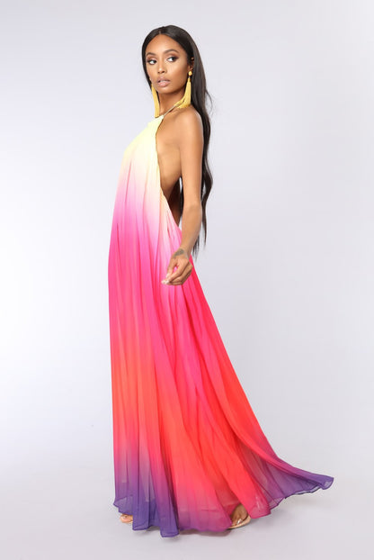 Tie and dye boho maxi dress