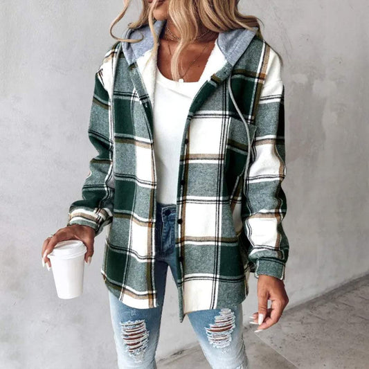 Trendy Print Hoodie Outerwear