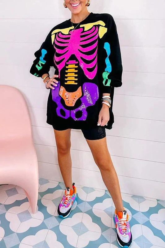 Rainbow Skeleton Sweater