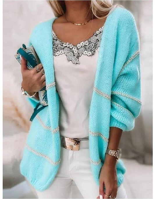 Turquoise Slouchy Cardigan