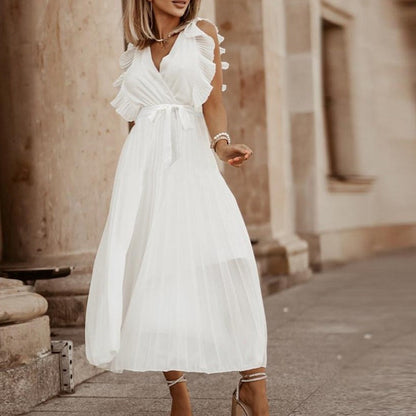 Fashion Chiffon Pleated Dress