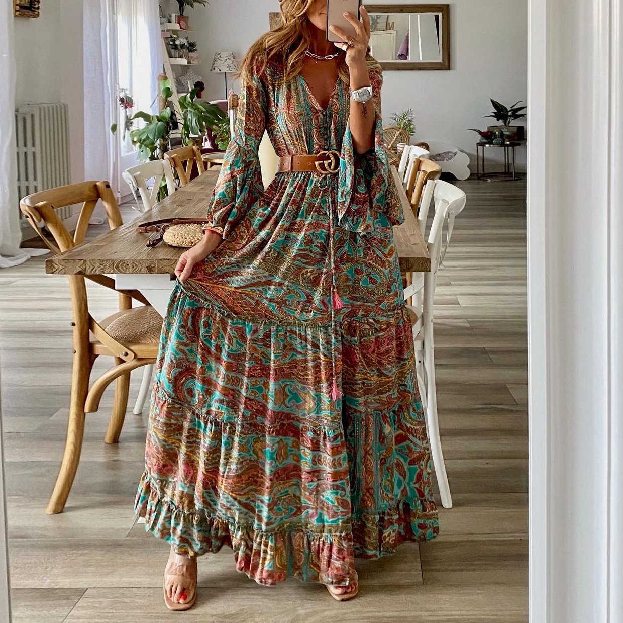 Vintage printed dress