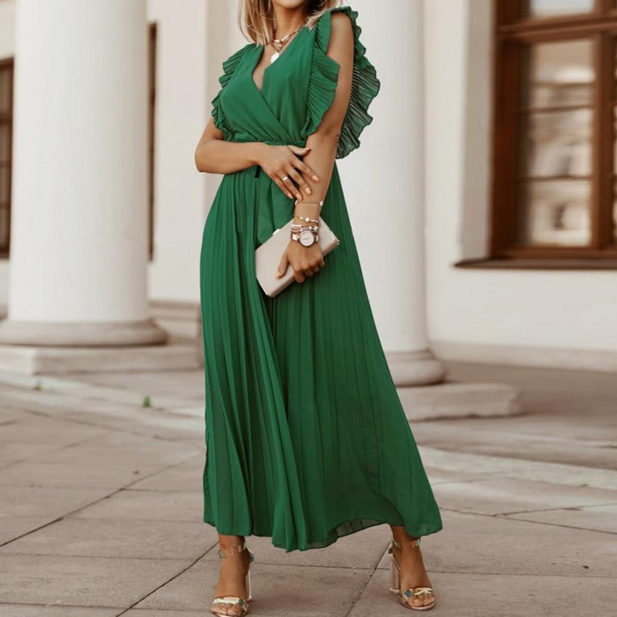 Fashion Chiffon Pleated Dress