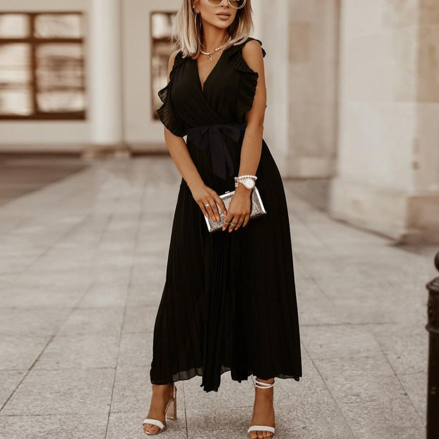 Fashion Chiffon Pleated Dress