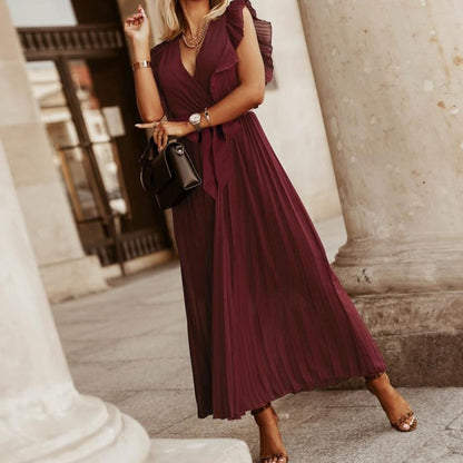 Fashion Chiffon Pleated Dress