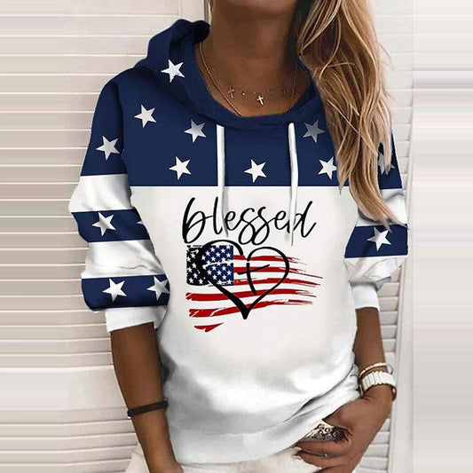 Blessed Printed Lace Up Sweatshirt