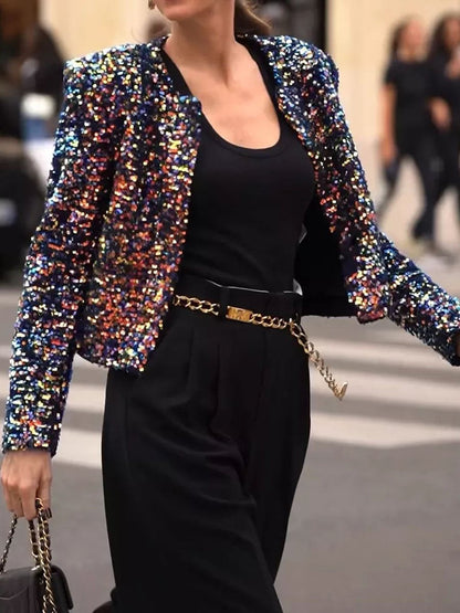 Sequin Short Jacket Coat