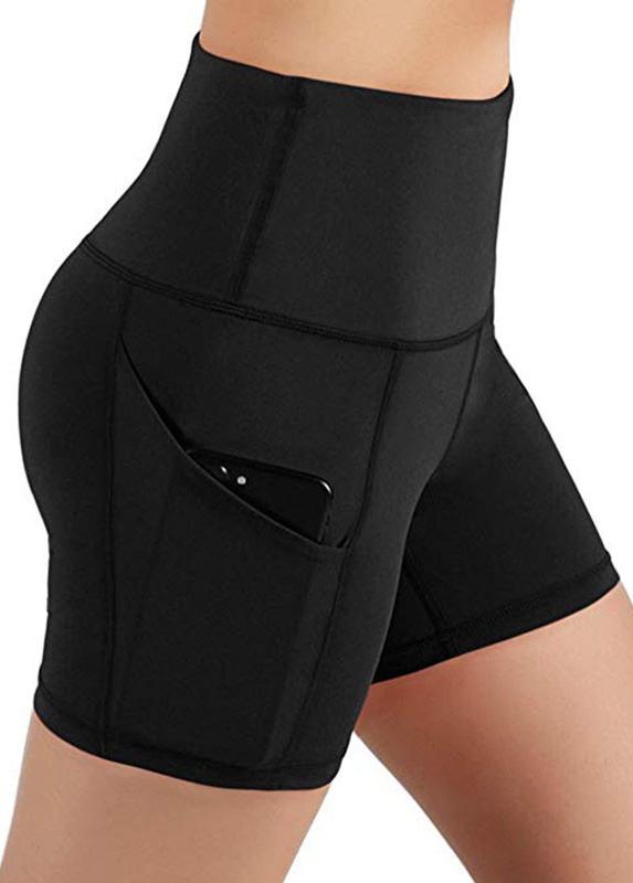 High Waisted Pocket Detail Swim Shorts