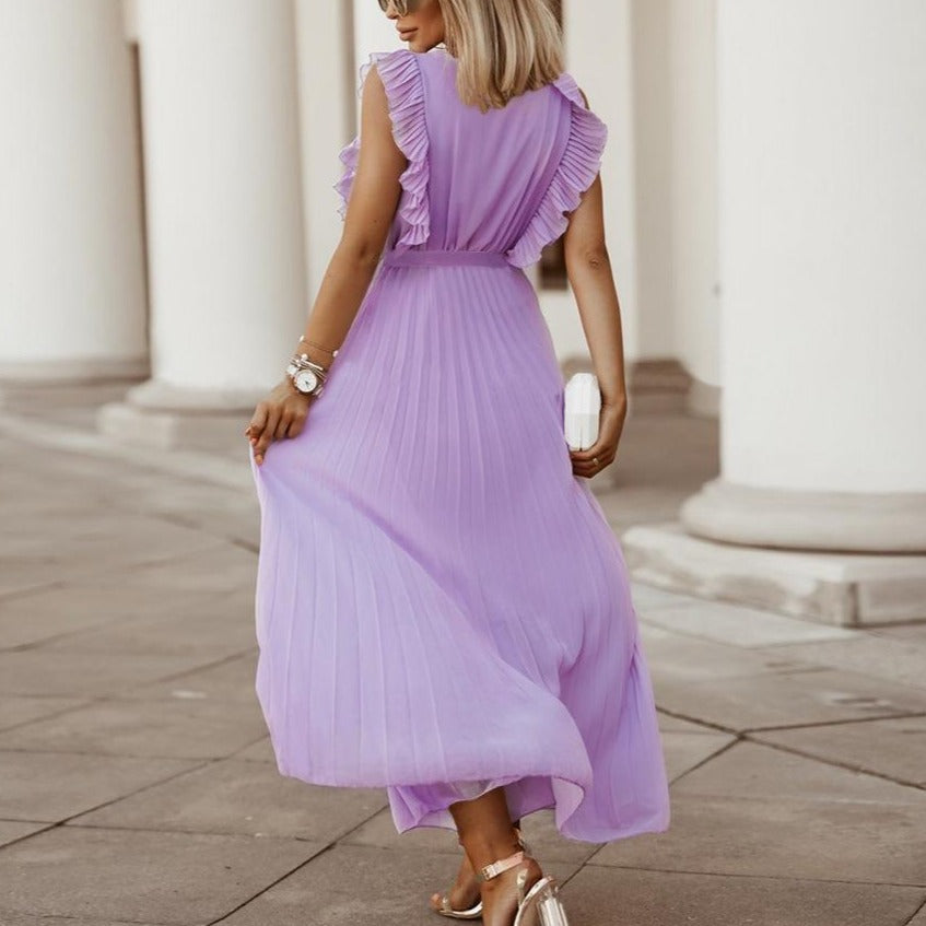 Fashion Chiffon Pleated Dress