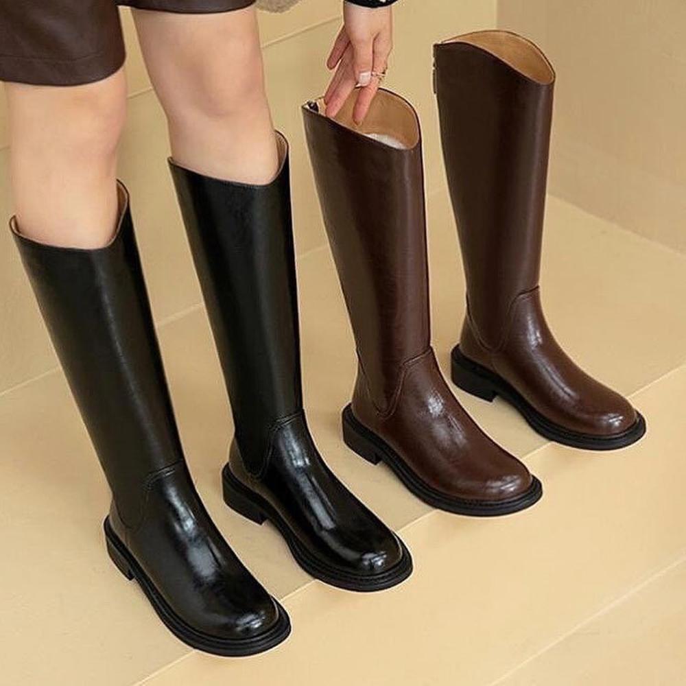 Two Color Trend Comfortable Flat Boots