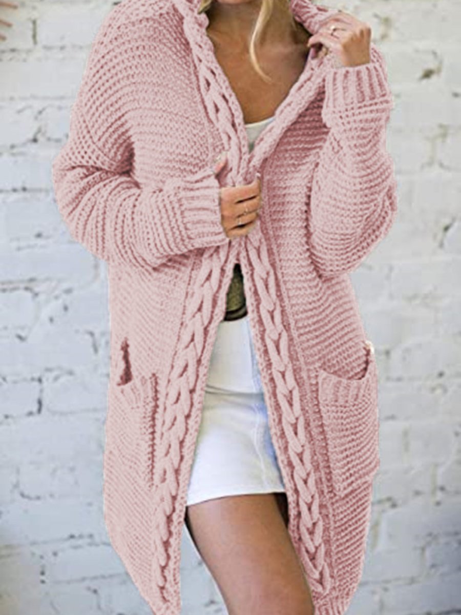 Hooded Pocket Sweater Cardigan