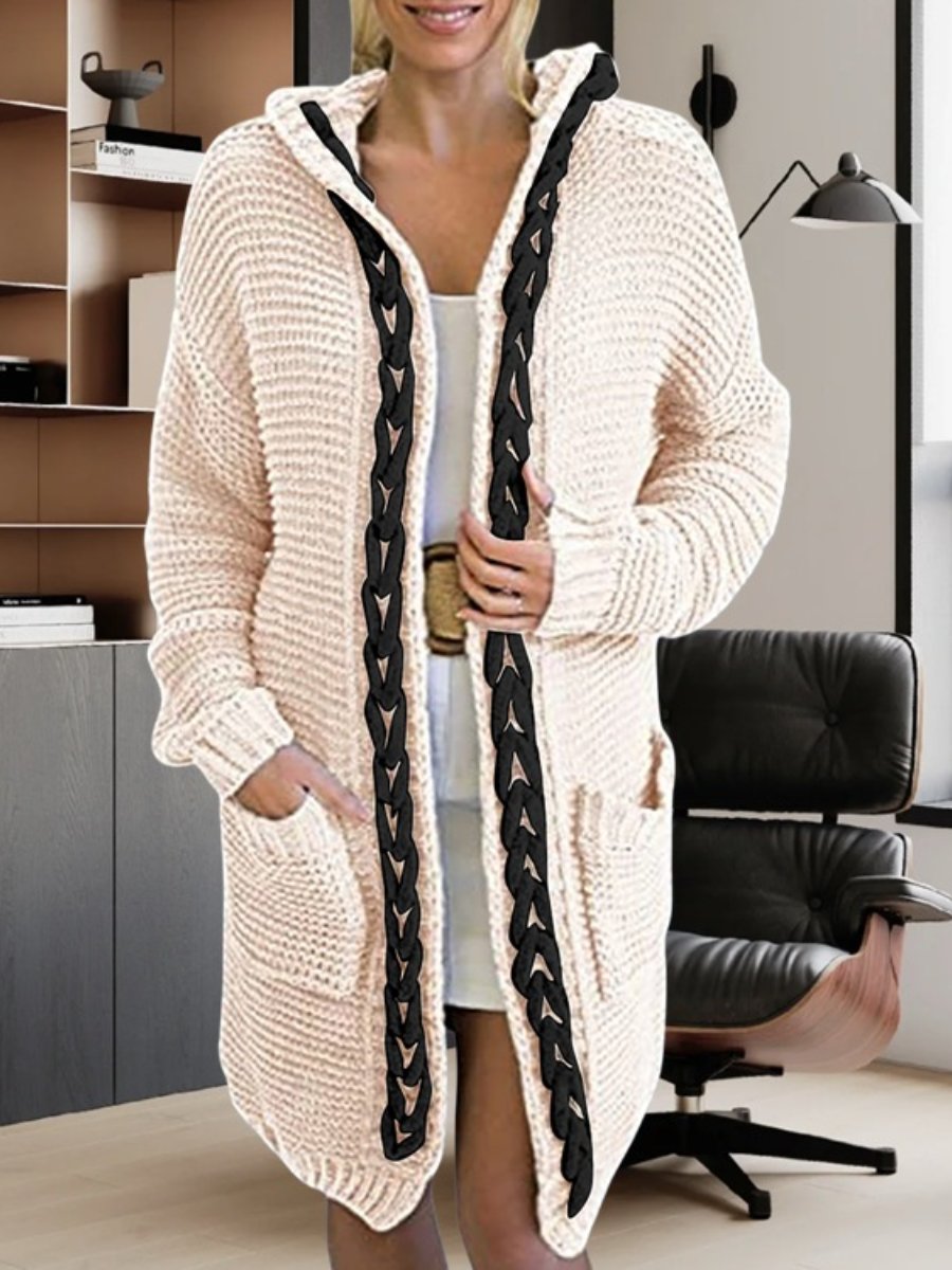 Hooded Pocket Sweater Cardigan