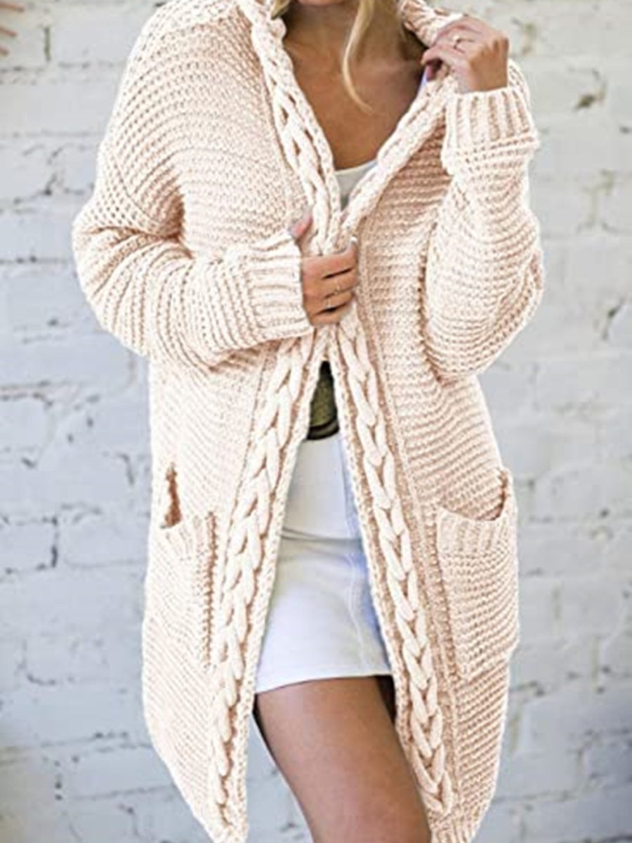 Hooded Pocket Sweater Cardigan