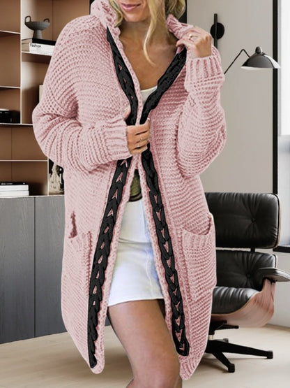 Hooded Pocket Sweater Cardigan